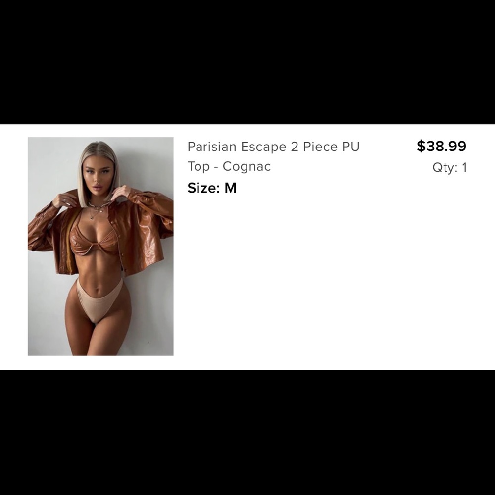 Fashion nova 2 piece top